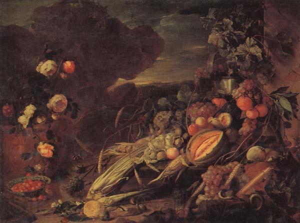 Jan Davidsz. de Heem Fruit and Flowers in a Vase Germany oil painting art